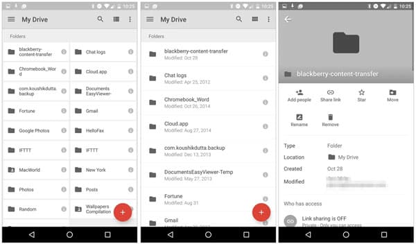 Android-Daten auf iPad übertragen durch Google Drive