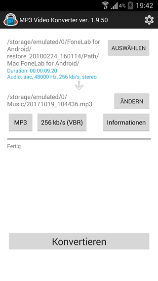 Android MP4 to MP3 Converter