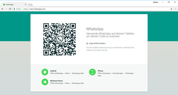 WhatsApp Web im Browser öffnen