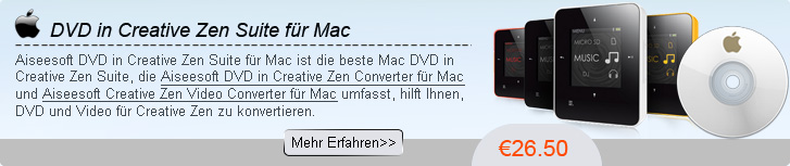 DVD in Creative Zen Suite für Mac