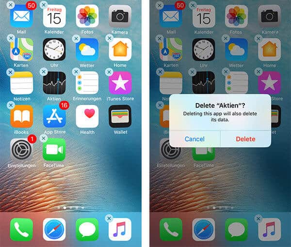 Vorinstallierte Apps löschen iPhone
