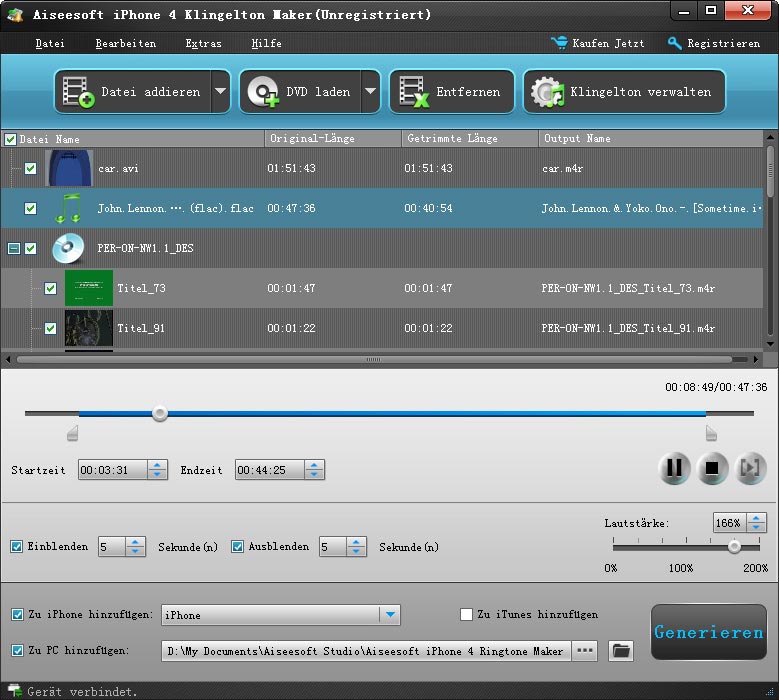 Convertire De Mp3 Ein M4r Mac