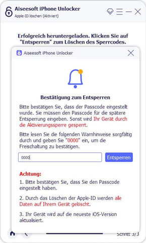 Apple-ID auf iPhone löschen