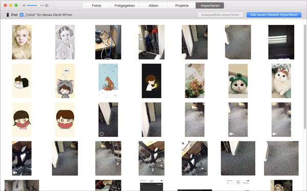 iPad Fotos sichern mit der Mac Fotos-App