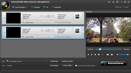 Screenshot von MOD Video Converter