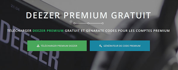 Auf einer Website Deezer Premium kostenlos erhalten