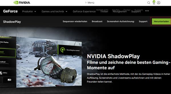 NVIDIA ShadowPlay herunterladen
