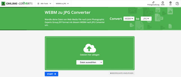WebM in JPG umwandeln mit ONLINE-CONVERT.COM