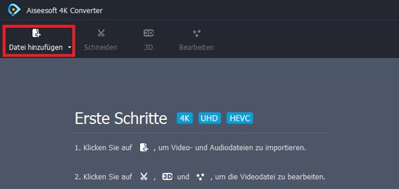 HD/SD Videos hinzufügen