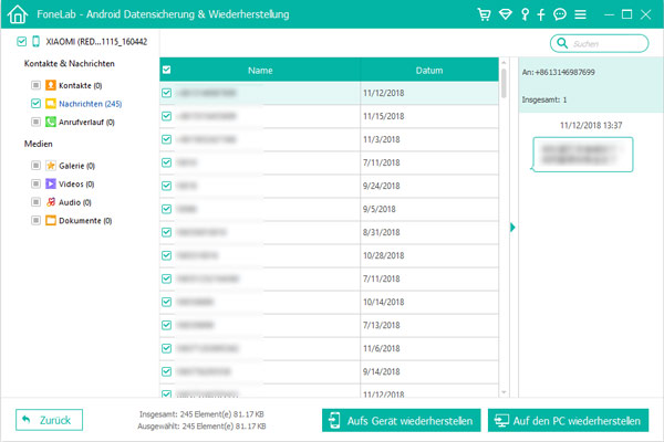 SMS-Nachrichten auf den PC exportieren