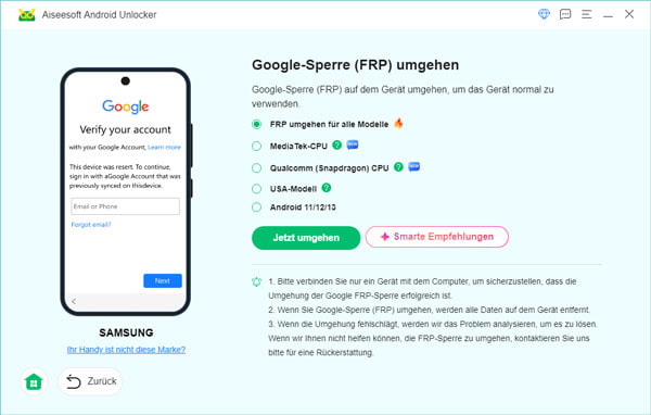 FRP umgehen für alle Modelle