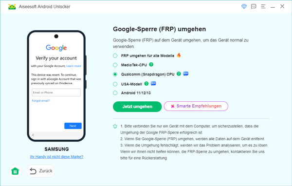 Qualcomm-Snapdragon-CPU auswählen