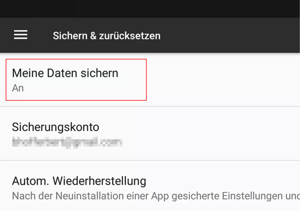 Android Apps sichern über Google