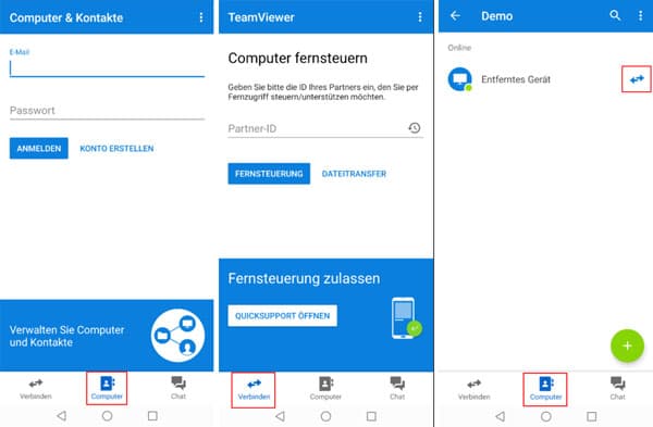 Android über PC steuern mit TeamViewer