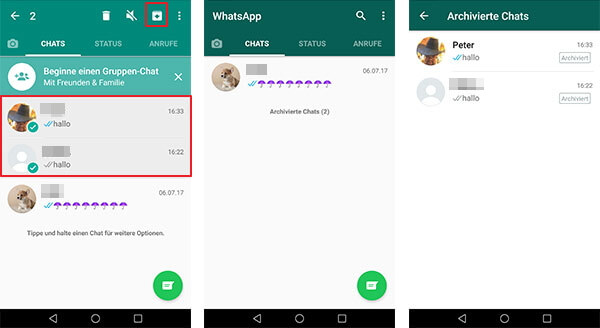 Android WhatsApp Chats verstecken