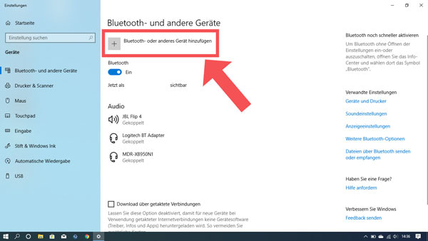 Bilder vom PC auf Tablet übertragen mit Bluetooth