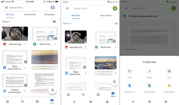 Fotos vom Handy auf Tablet übertragen durch Google Drive