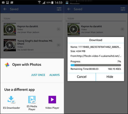 Facebook Videos herunterladen Android