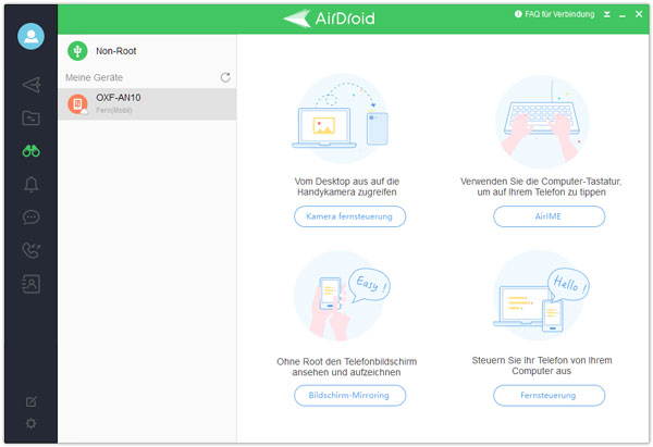 AirDroid Bildschirm-Mirroring