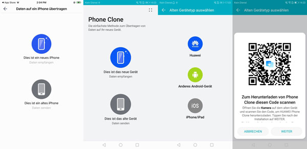Daten von iPad auf Android übertragen mit Phone Clone
