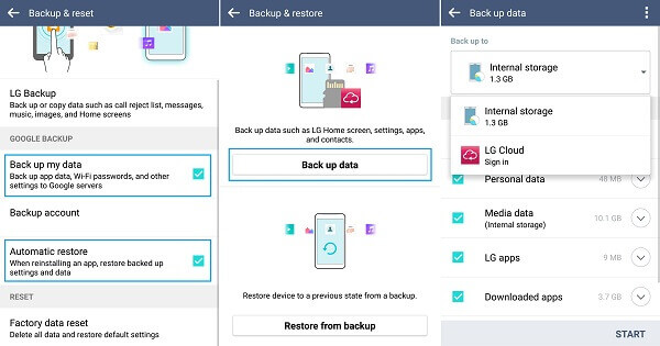 LG Backup auf dem Handy erstellen