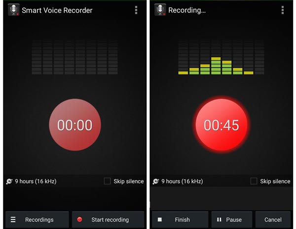 Mit Smart Voice Recorder Stimme aufnehmen