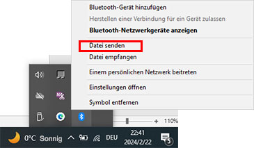 Bluetooth-Übertragung aktivieren