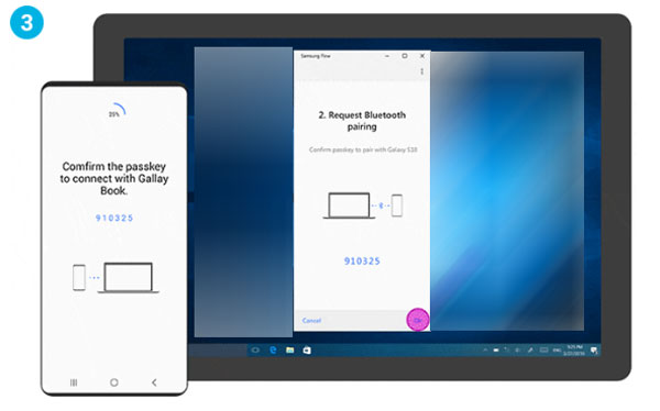 Samsung Flow Code eingeben