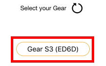 Samsung Gear auswählen
