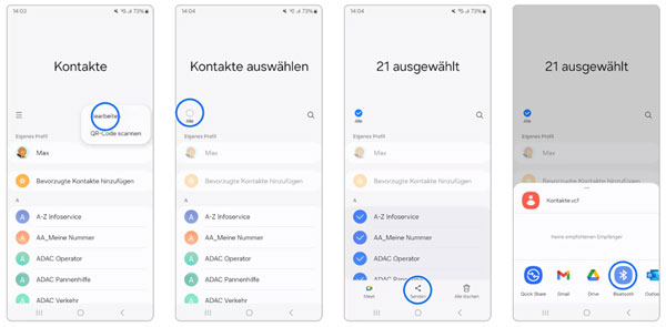 Samsung-Kontakte auf neues Handy übertragen
