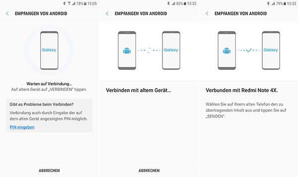 Mit Smart Switch Daten auf Samsung drahtlos übertragen