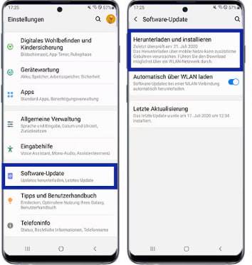 Samsung Software-Update installieren