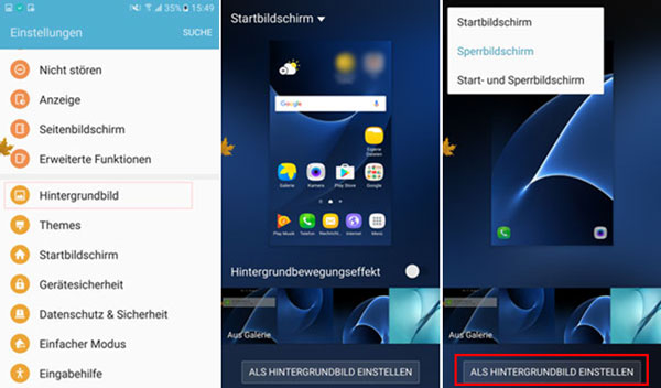 Samsung Sperrbildschirm ändern