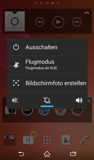 Sony Xperia Screenshot machen