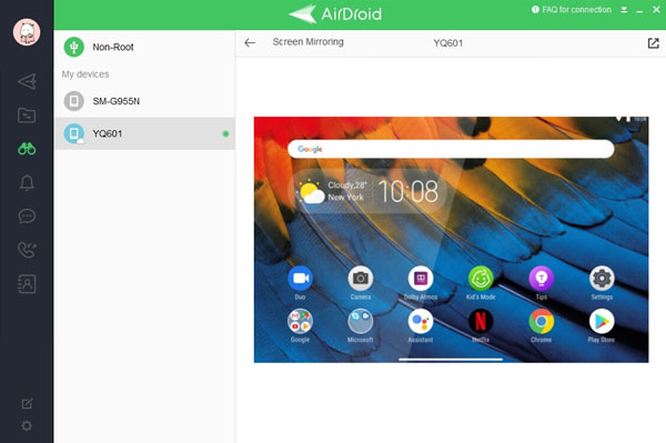 Tablet auf PC spiegeln mit AirDroid