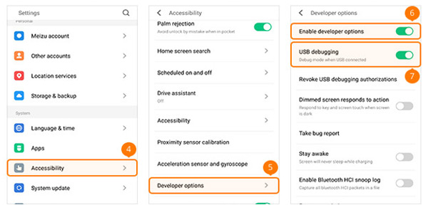 USB Debugging auf MEIZU aktivieren