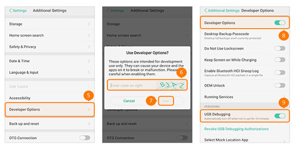 USB Debugging auf OPPO aktivieren