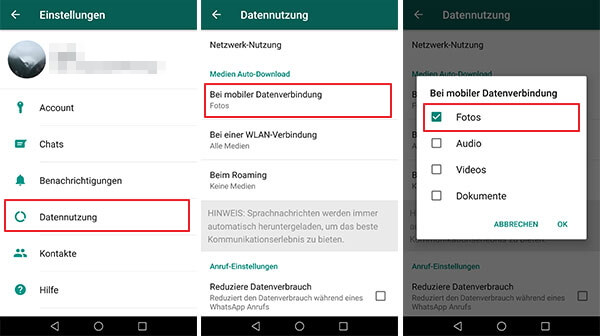 WhatsApp Bilder automatisch speichern