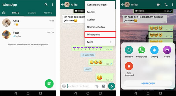 WhatsApp Hintergrund ändern