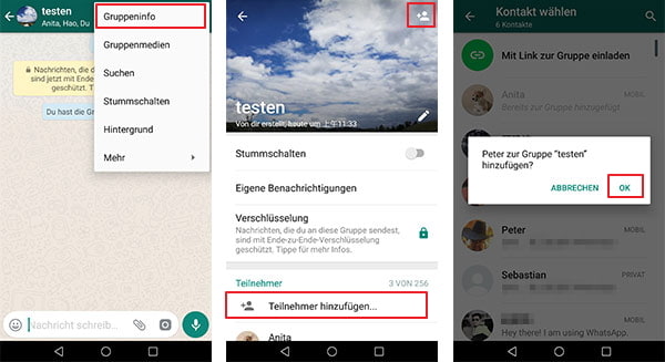 Auf Android WhatsApp Gruppe beitreten