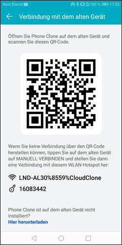 Zwei Handys mit Phone Clone verbinden