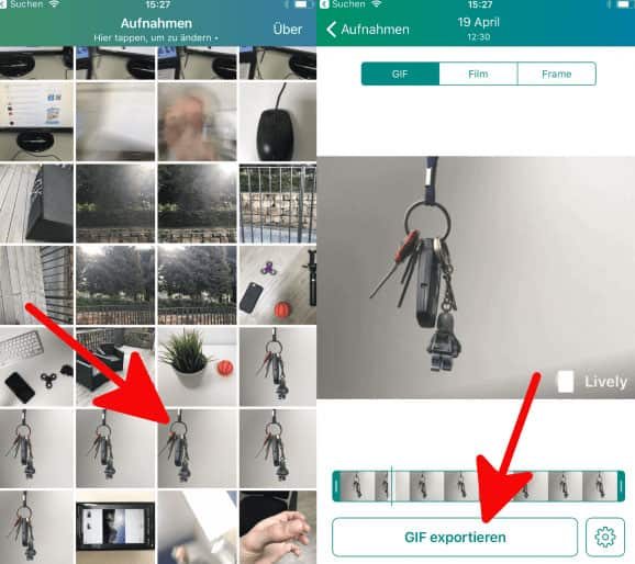 Live Fotos in GIF umwandeln