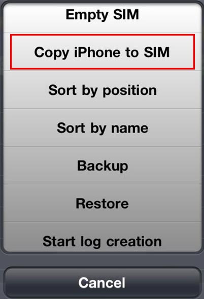 iPhone Kontakte auf SIM speichern