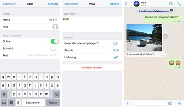 Mit WhatsFake WhatsApp Chat faken