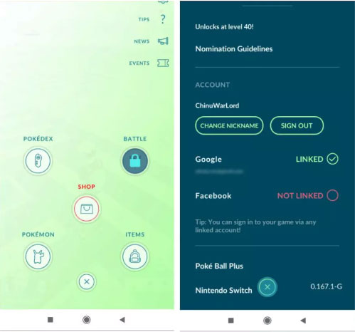 Pokémon Go-Konto abmelden und anmelden