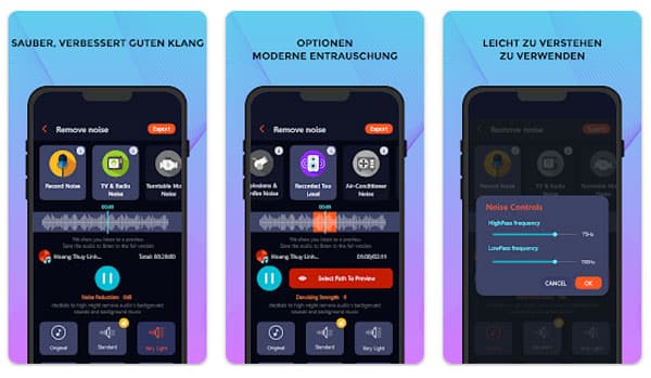 Rauschunterdrückung auf Android durchführen