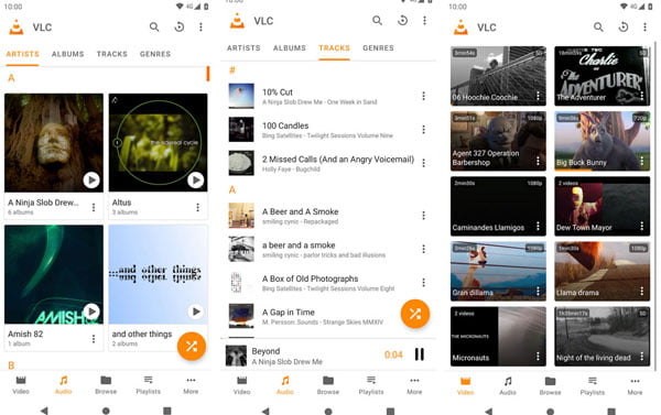 AAC auf Android abspielen mit VLC Media Player