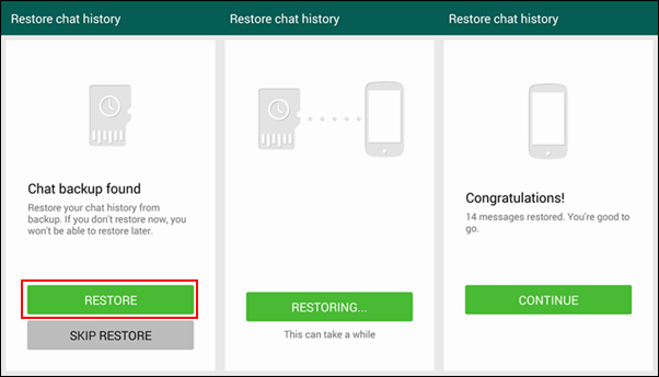 WhatsApp aus Backups wiederherstellen