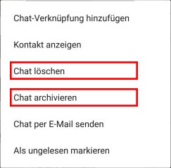 WhatsApp Kontakte aus Chats verstecken