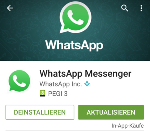WhatsApp aktualisieren